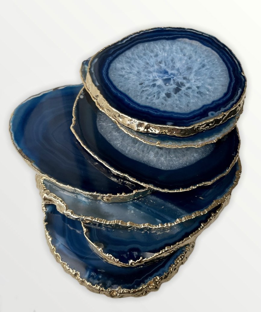 Agate Coaster Blue