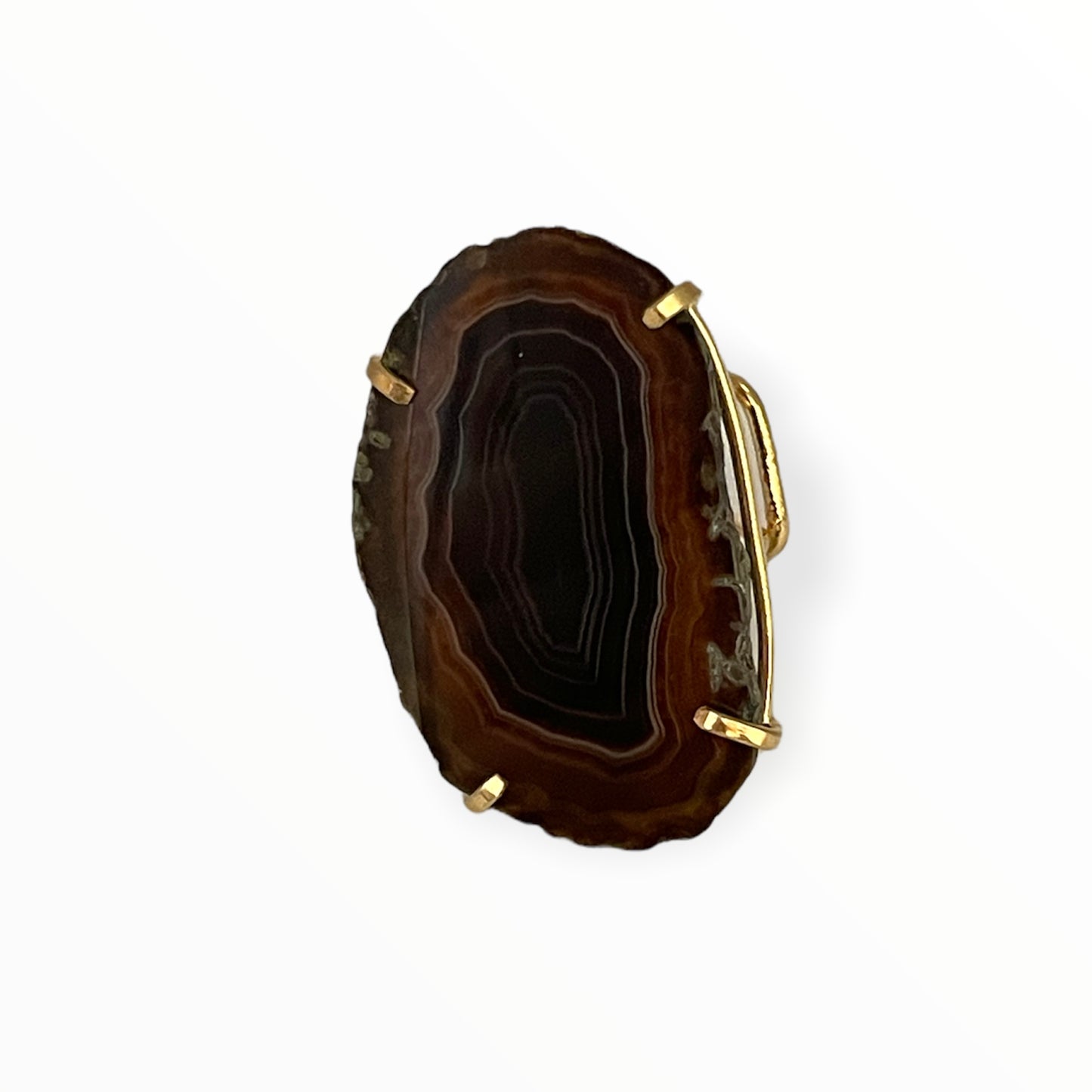 Ring Saudade Natural Brown Agate