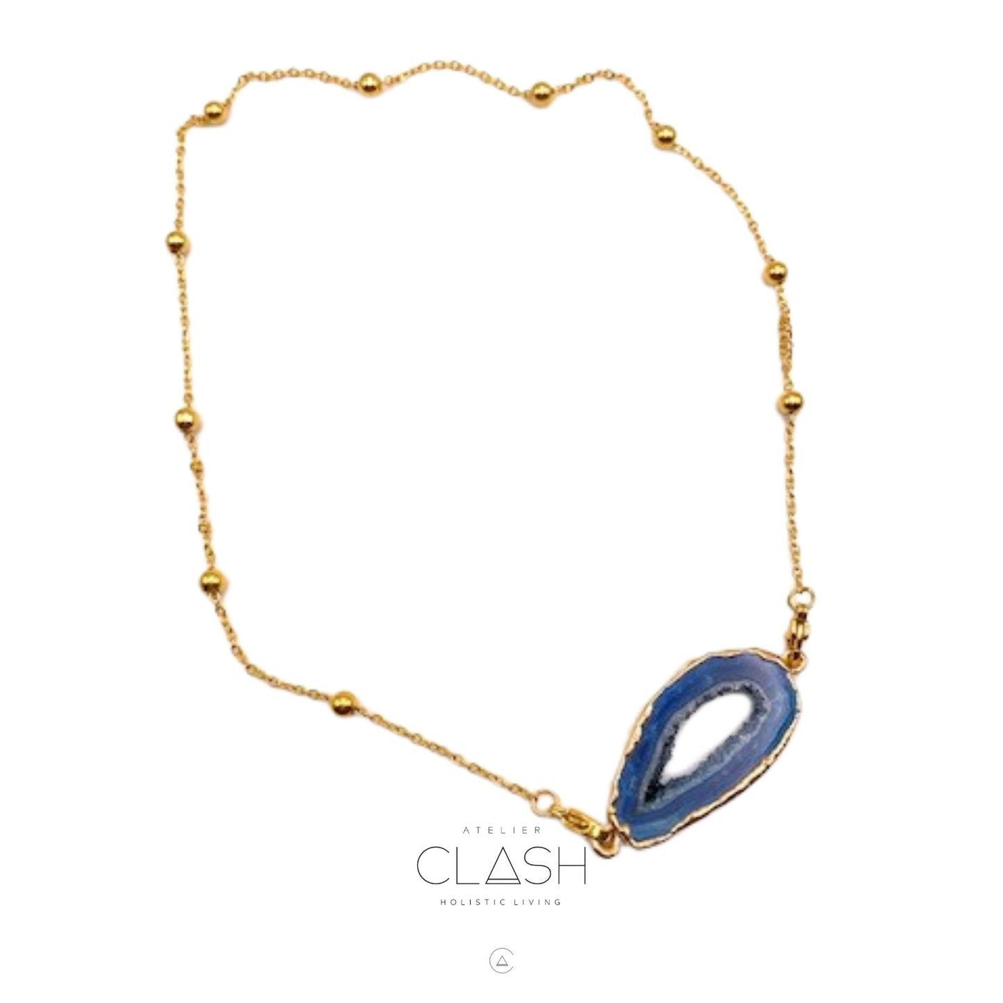 Choker blauwe agaat