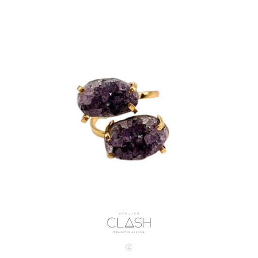 Druzy ring agaat