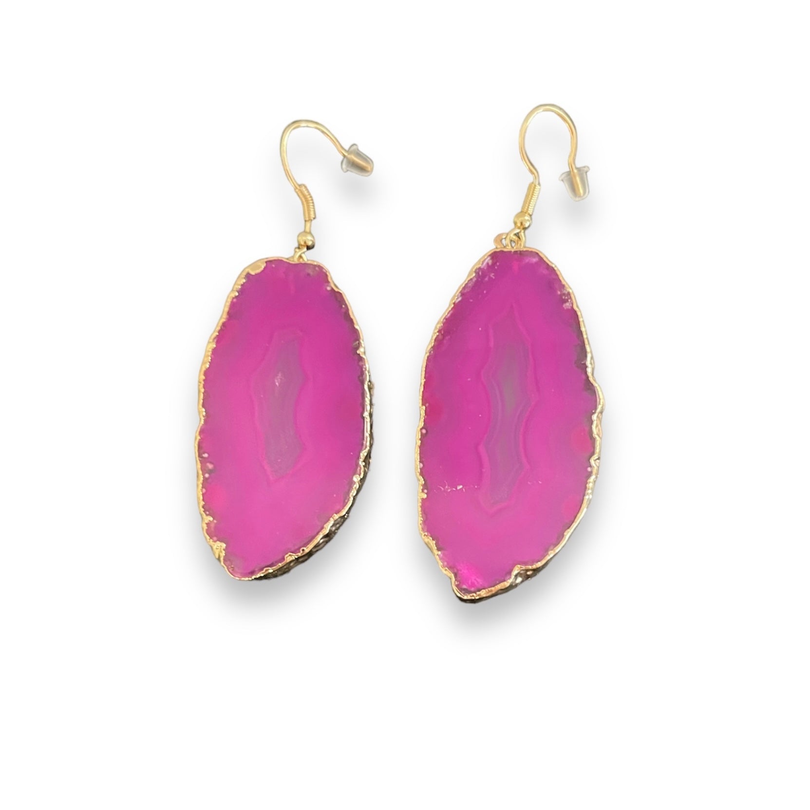 Earrings Pink Agate