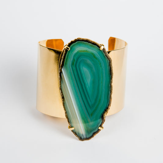 Armband Matao Cuff Groene Agaat