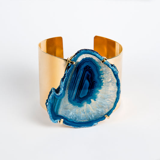 Armband Matao Cuff Blauwe Agate