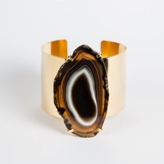 Armband Matao Cuff Bruine Agate