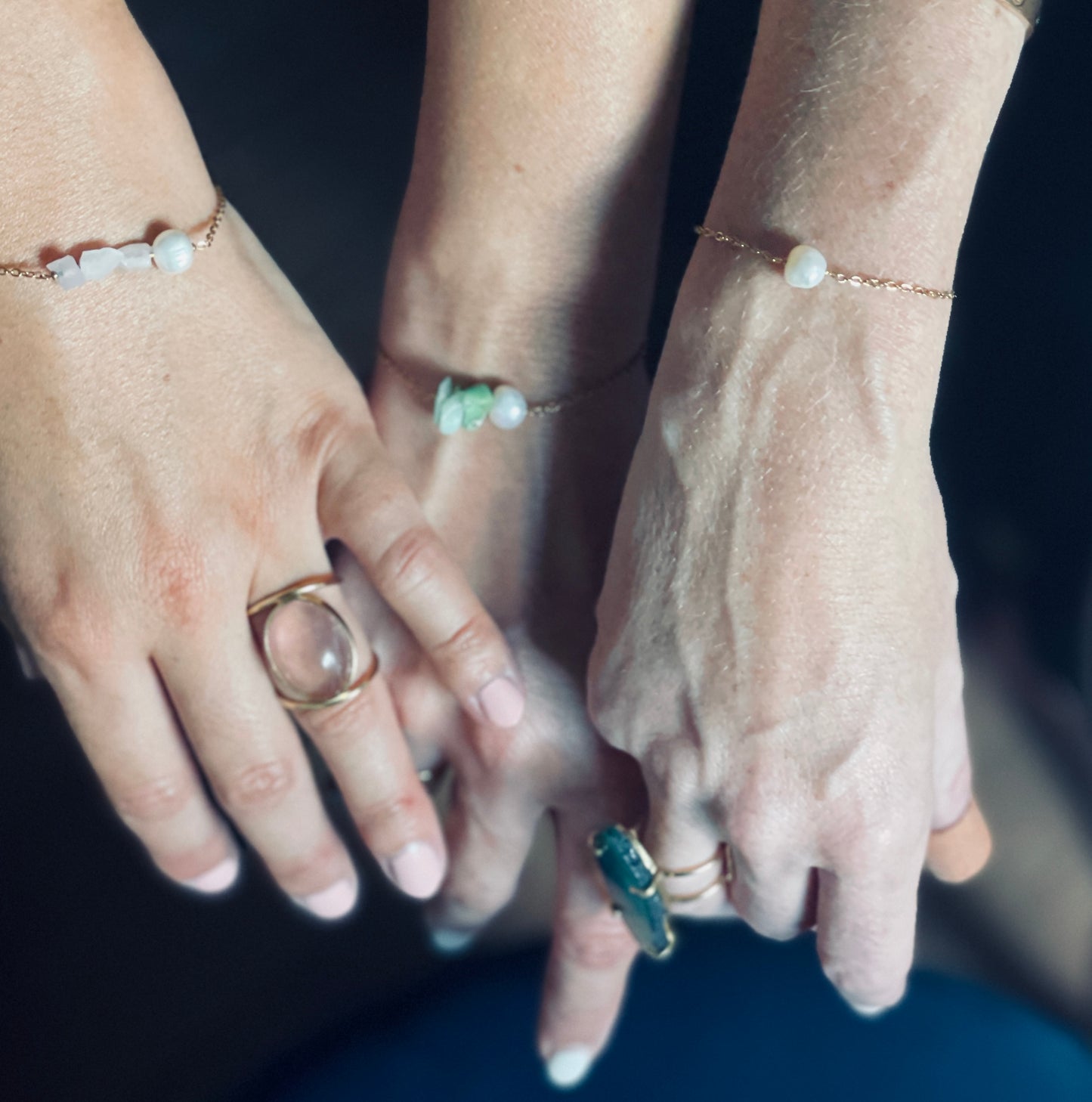 Bracelet Pearl & Rose Quartz