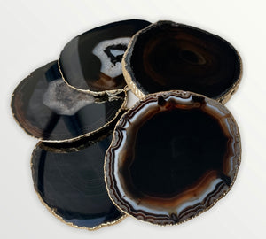 Agate coaster Black