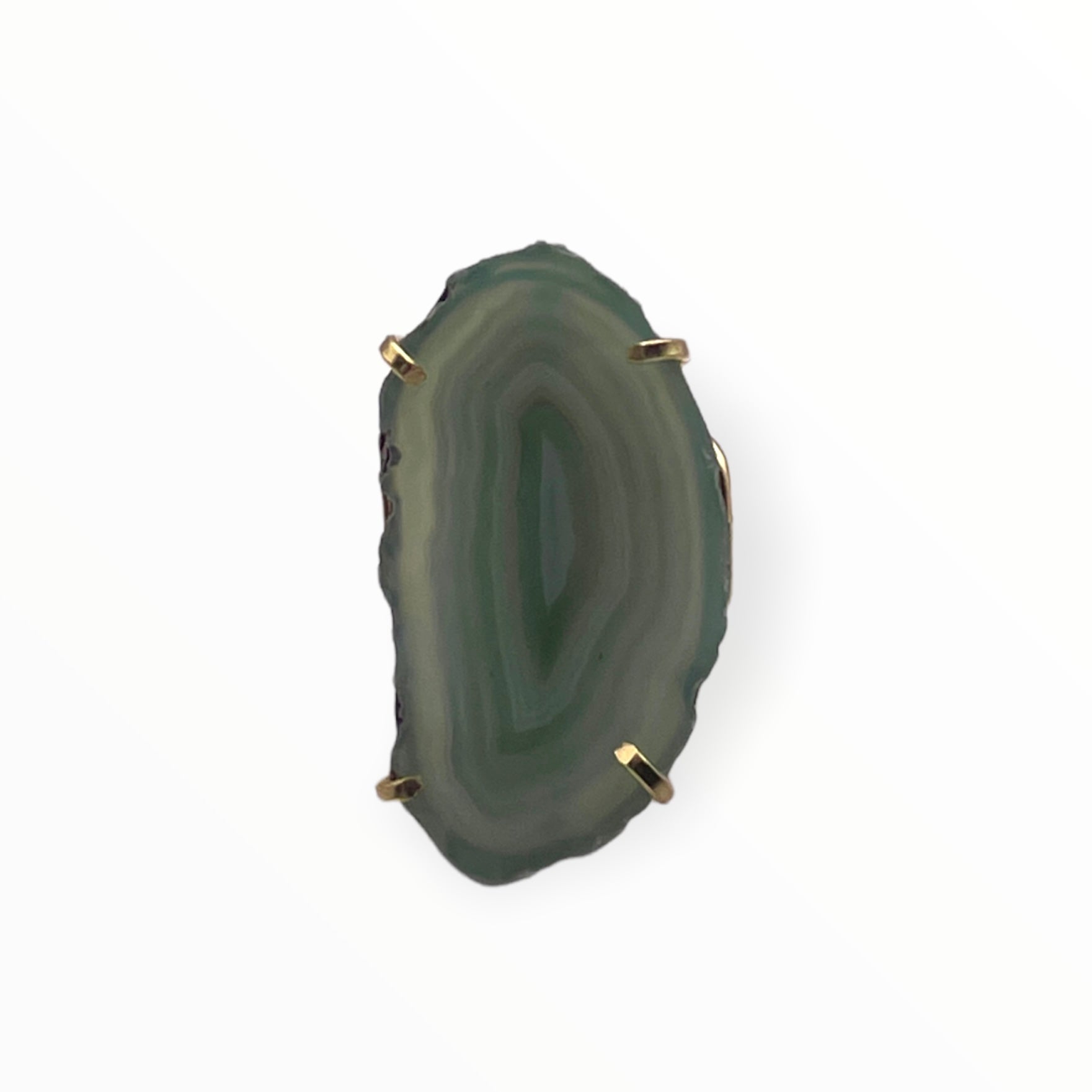 Ring Saudade Green Agate