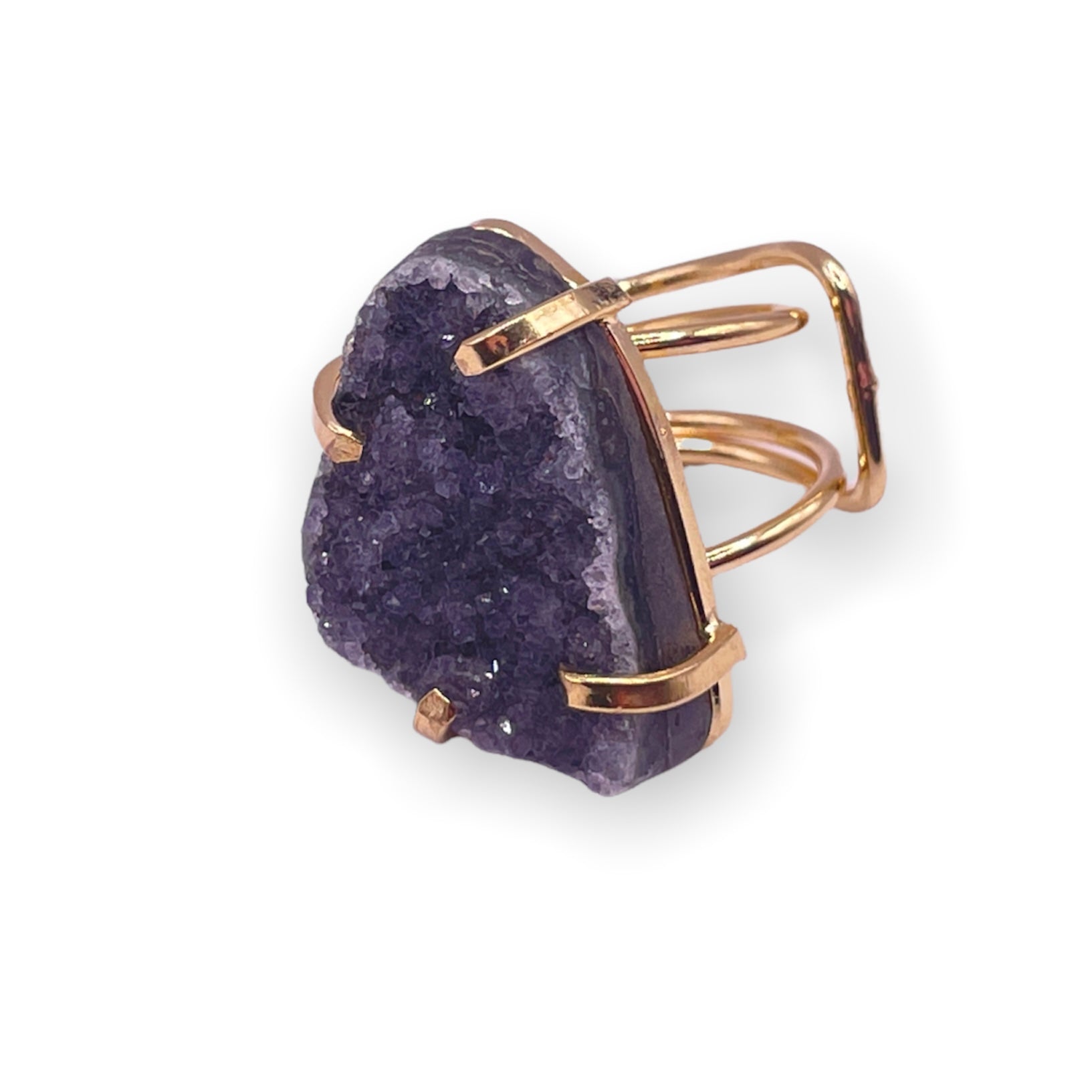 Ring Amarzão Druzy Triangle Gold