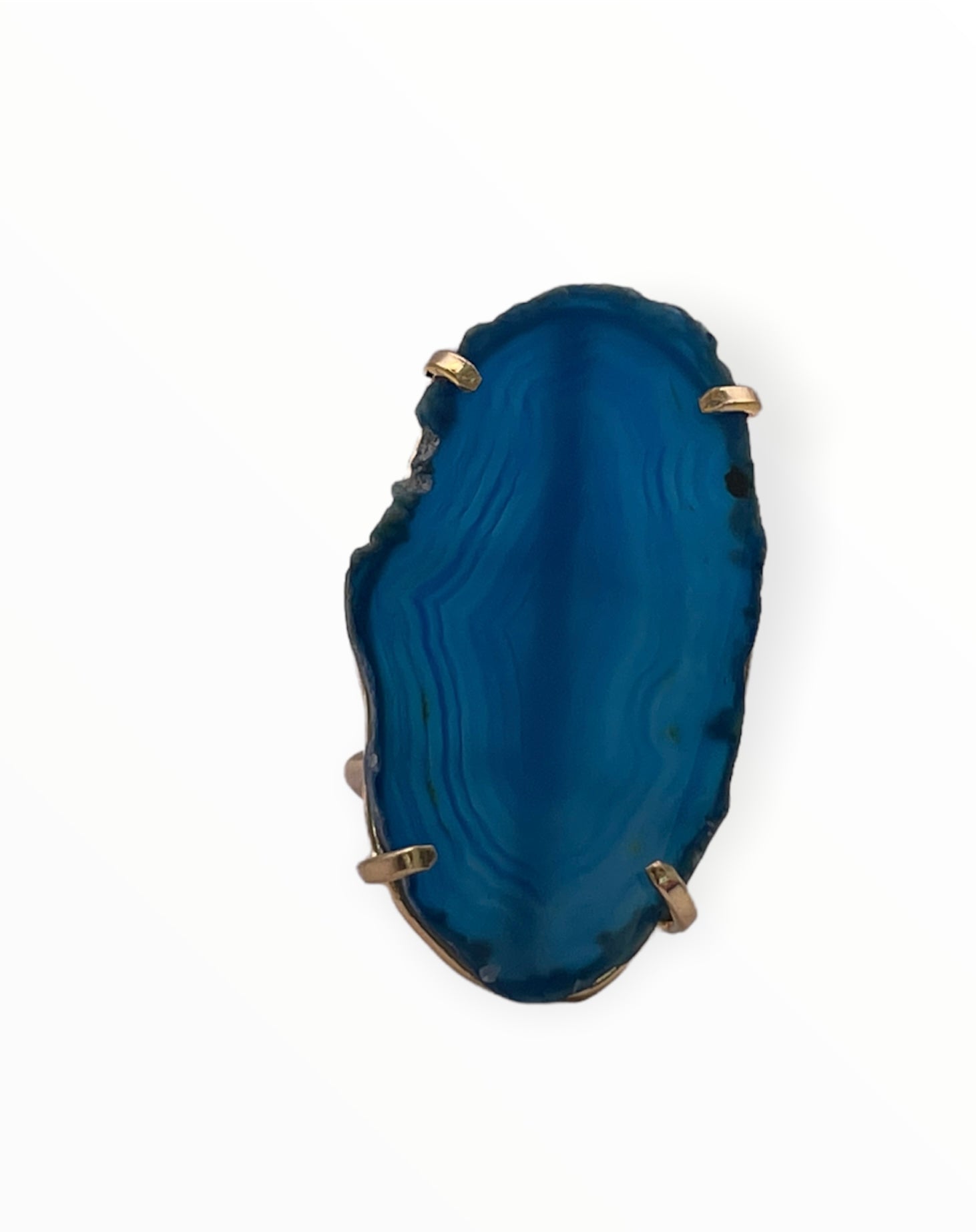 Ring Saudade Blue Agate Wire