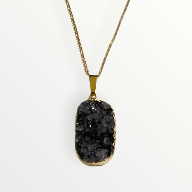 Ketting druzy grijze tinten