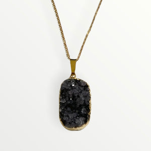 Necklace Druzy Greyish