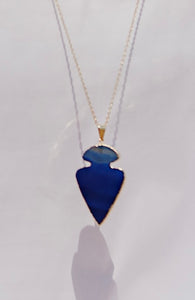 Necklace Blue Agate Arrow