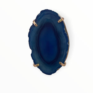 Ring Saudade Blue Agate Wire