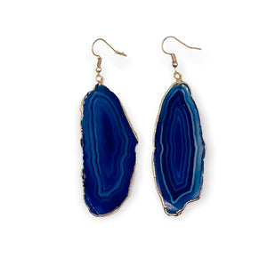 Earrings Blue Agate
