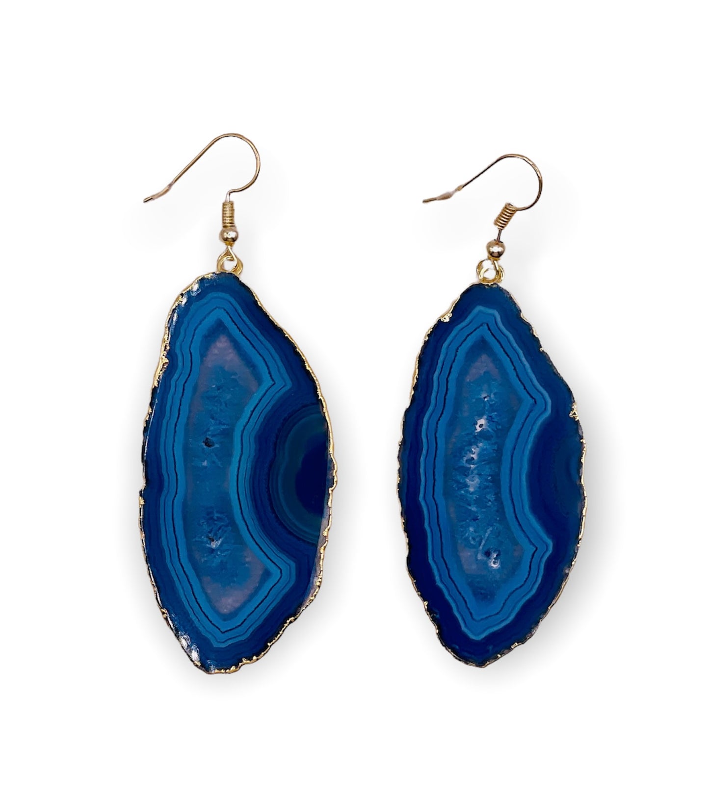 Blue agate earrings