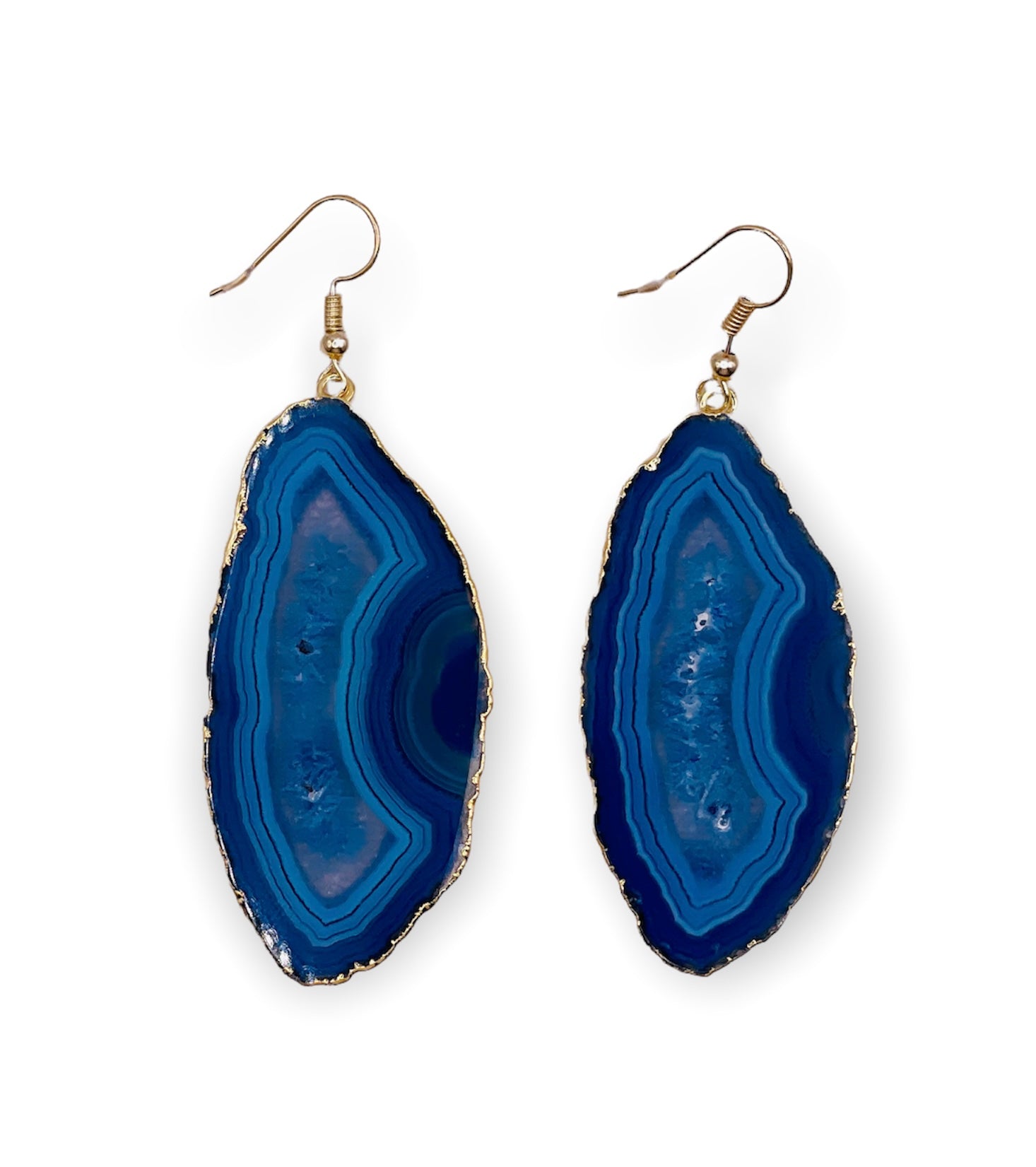Earrings Blue Agate