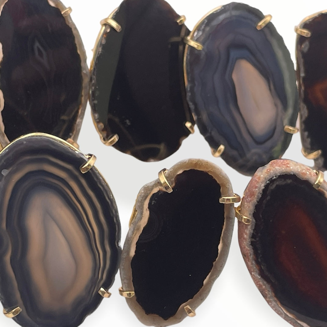 Ring Saudade Dark Agate