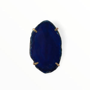 Ring Saudade Blue Agate Wire