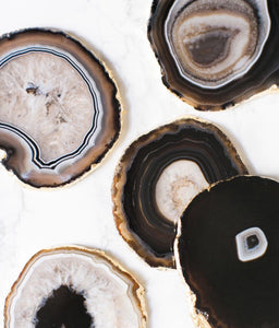 Agate coaster Black