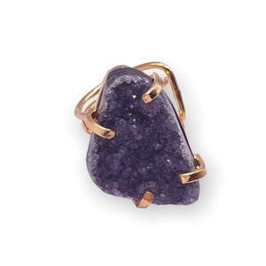 Ring Amarzão Druzy Triangle Gold